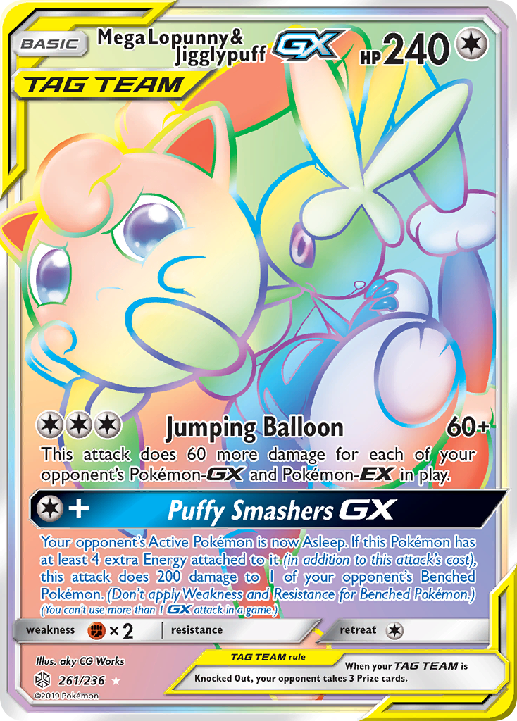 Mega Lopunny & Jigglypuff GX (261/236) [Sun & Moon: Cosmic Eclipse] | Galactic Gamez