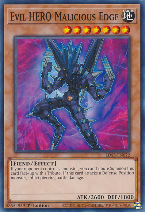 Evil HERO Malicious Edge [LDS3-EN022] Common | Galactic Gamez