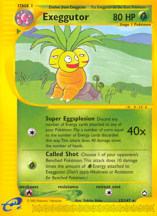 Exeggutor (12/147) [Aquapolis] | Galactic Gamez