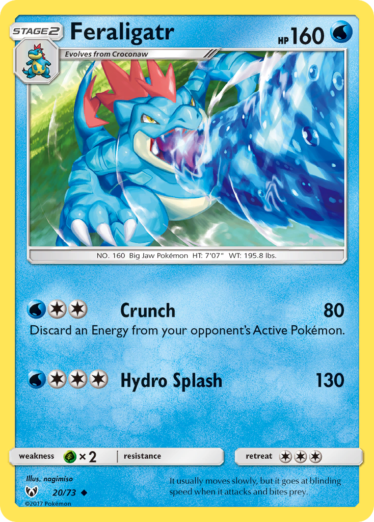 Feraligatr (20/73) [Sun & Moon: Shining Legends] | Galactic Gamez