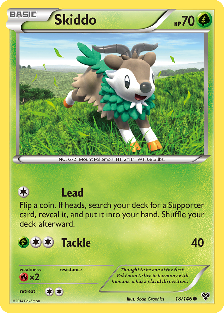 Skiddo (18/146) [XY: Base Set] | Galactic Gamez