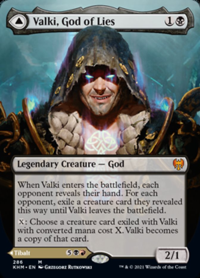 Valki, God of Lies // Tibalt, Cosmic Impostor (Borderless) [Kaldheim] | Galactic Gamez