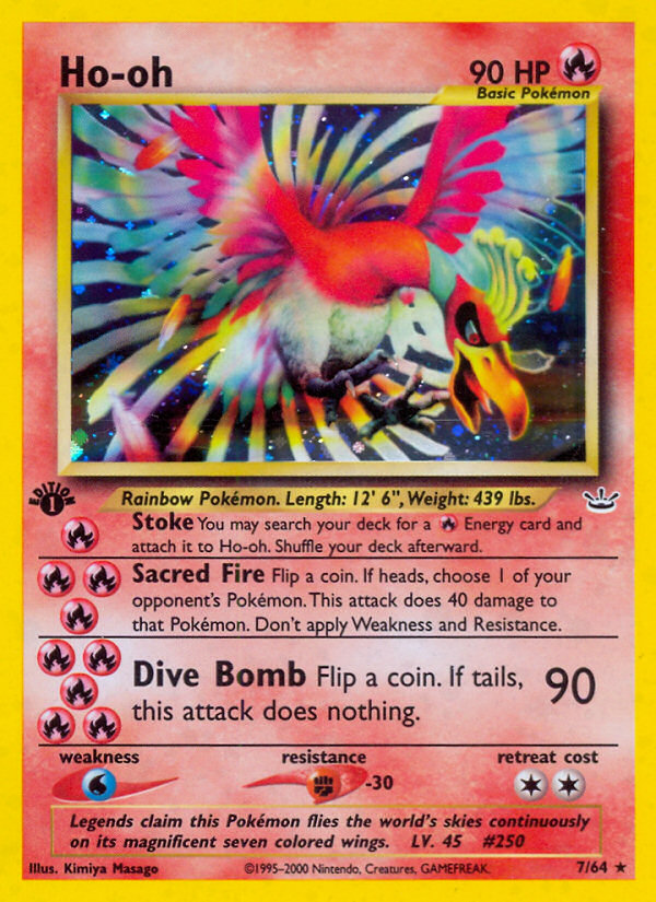 Ho-oh (7/64) [Neo Revelation 1st Edition] | Galactic Gamez