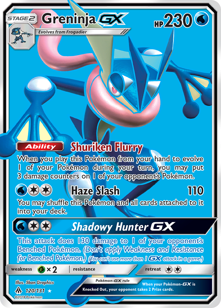 Greninja GX (120/131) [Sun & Moon: Forbidden Light] | Galactic Gamez