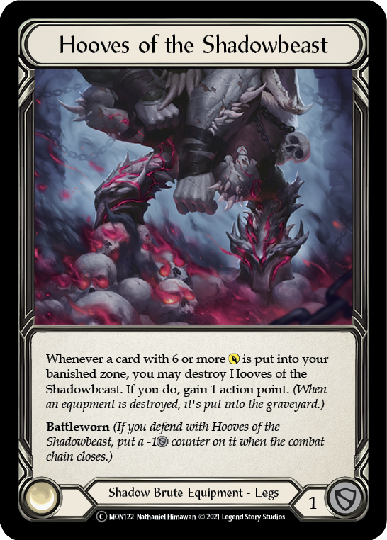 Hooves of the Shadowbeast (Rainbow Foil) [U-MON122-RF] Unlimited Edition Rainbow Foil | Galactic Gamez