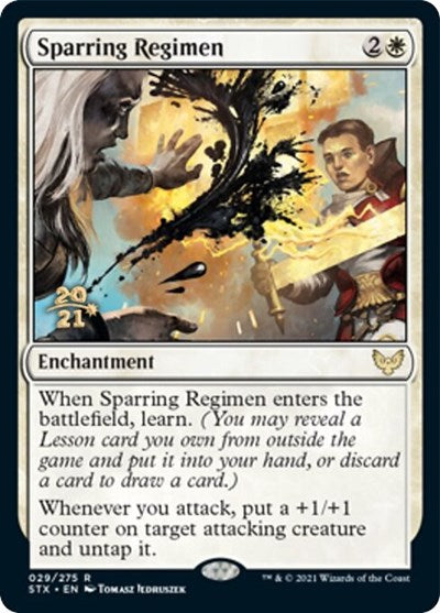 Sparring Regimen [Strixhaven: School of Mages Prerelease Promos] | Galactic Gamez