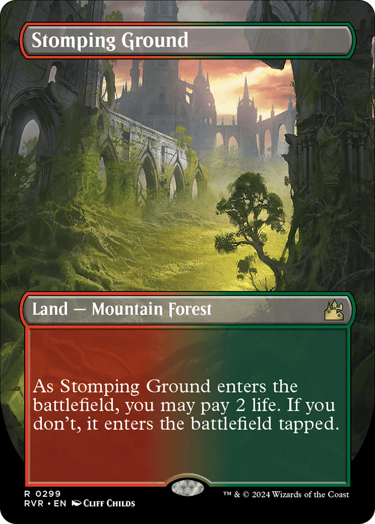 Stomping Ground (Borderless) [Ravnica Remastered] | Galactic Gamez