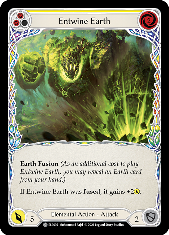 Entwine Earth (Yellow) [ELE095] (Tales of Aria)  1st Edition Rainbow Foil | Galactic Gamez