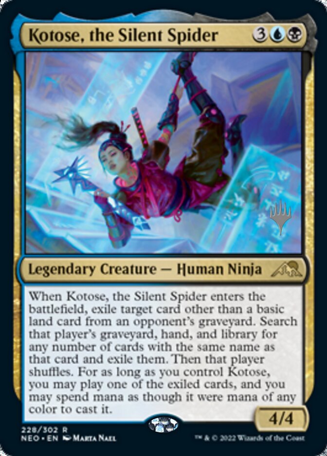 Kotose, the Silent Spider (Promo Pack) [Kamigawa: Neon Dynasty Promos] | Galactic Gamez