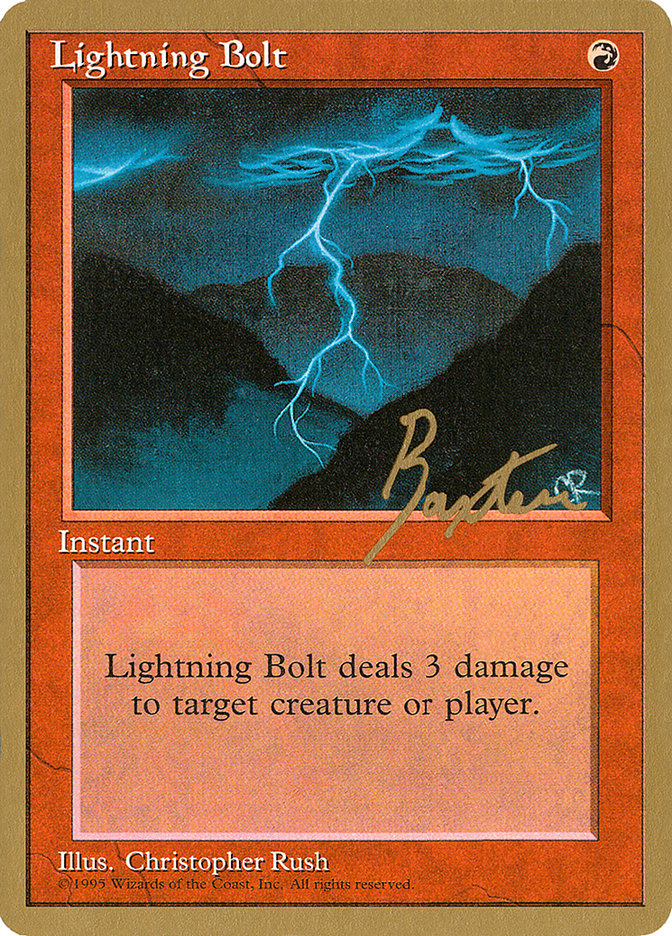 Lightning Bolt (George Baxter) [Pro Tour Collector Set] | Galactic Gamez