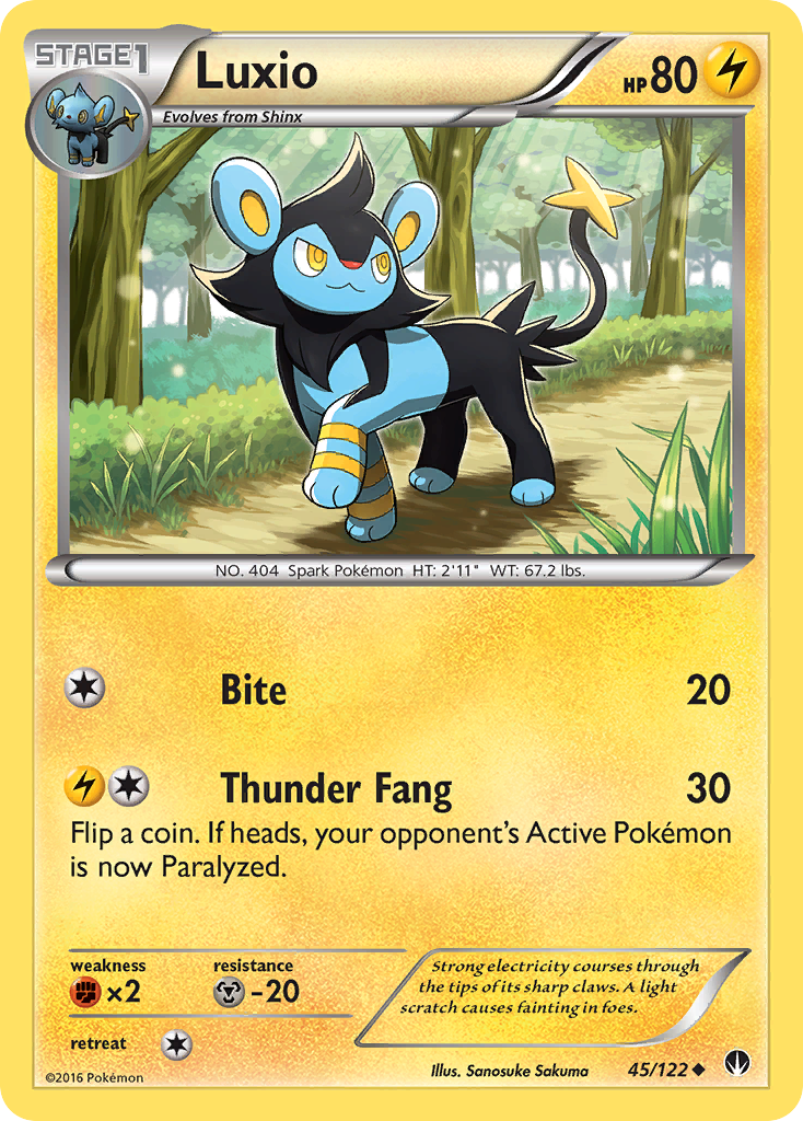 Luxio (45/122) [XY: BREAKpoint] | Galactic Gamez