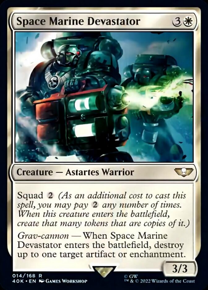 Space Marine Devastator (Surge Foil) [Universes Beyond: Warhammer 40,000] | Galactic Gamez