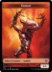 Rebel // Goblin Double-Sided Token [Phyrexia: All Will Be One Commander Tokens] | Galactic Gamez