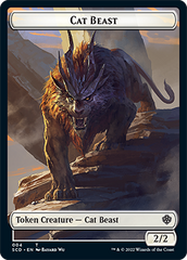 Elf Warrior // Cat Beast Double-Sided Token [Starter Commander Decks] | Galactic Gamez