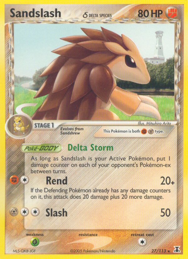 Sandslash (27/113) (Delta Species) [EX: Delta Species] | Galactic Gamez