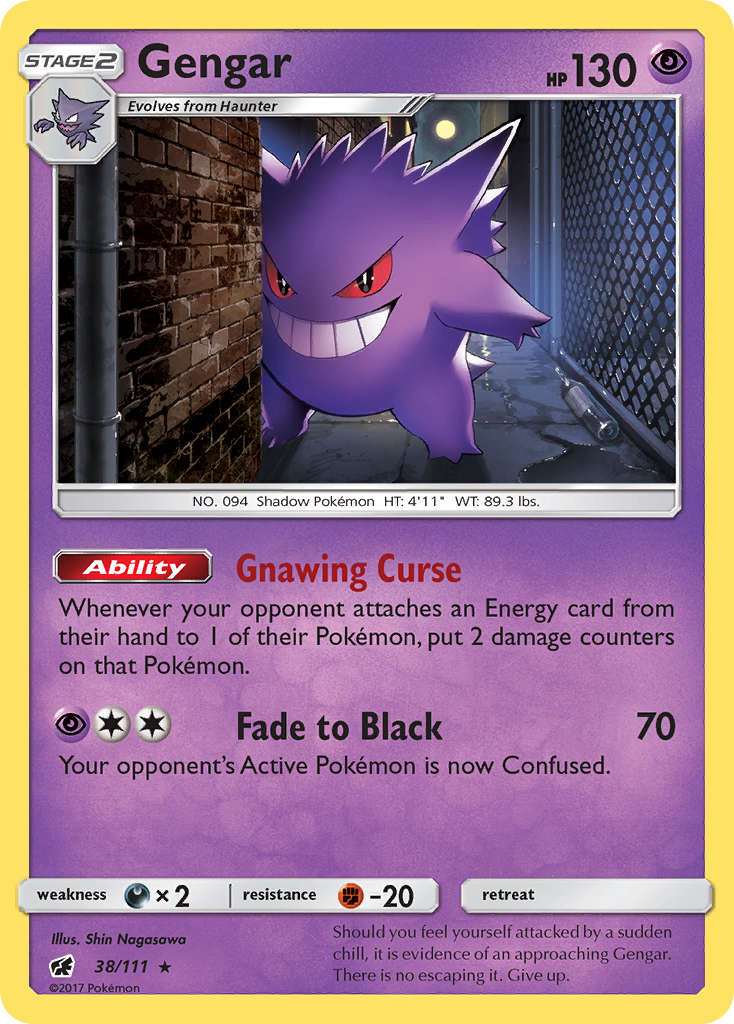 Gengar (38/111) [Sun & Moon: Crimson Invasion] | Galactic Gamez