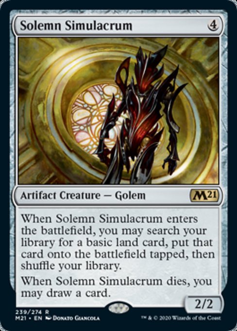 Solemn Simulacrum [Core Set 2021] | Galactic Gamez