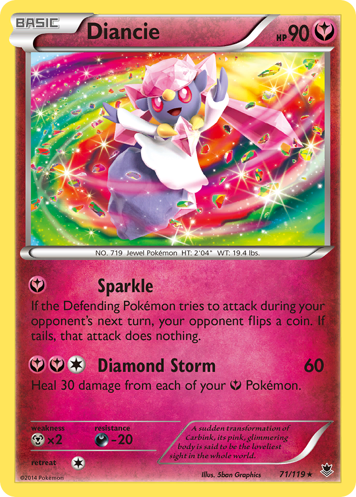 Diancie (71/119) [XY: Phantom Forces] | Galactic Gamez