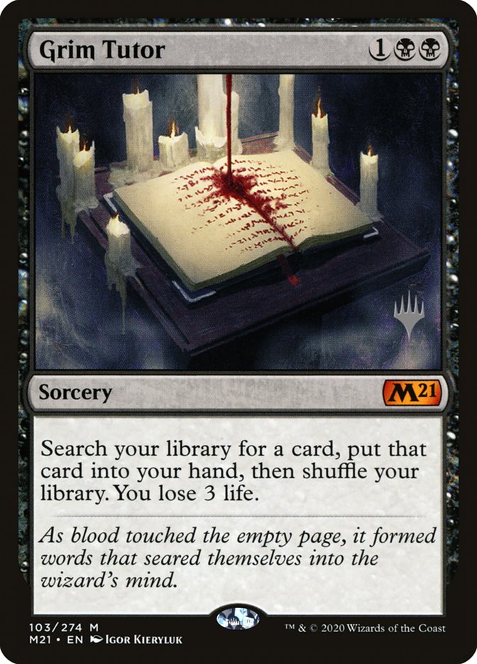 Grim Tutor (Promo Pack) [Core Set 2021 Promos] | Galactic Gamez