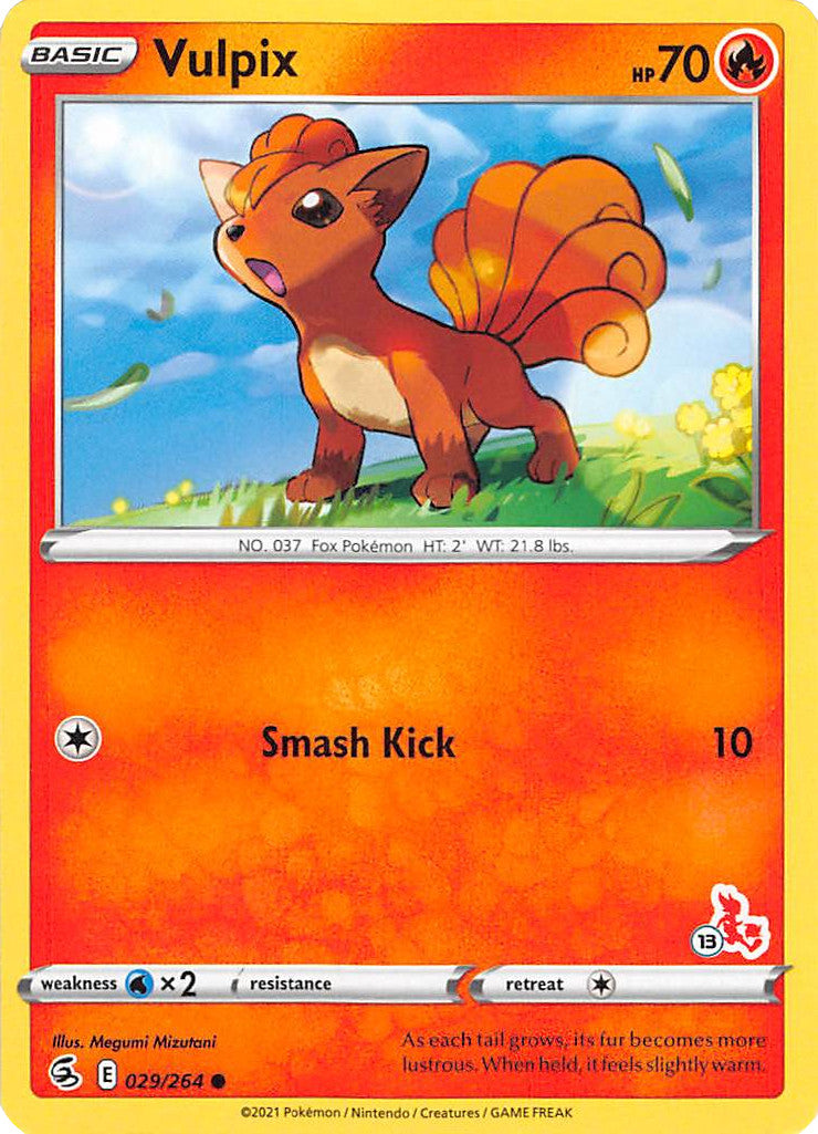 Vulpix (029/264) (Cinderace Stamp #13) [Battle Academy 2022] | Galactic Gamez