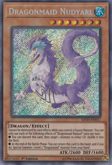 Dragonmaid Nudyarl [MYFI-EN017] Secret Rare | Galactic Gamez