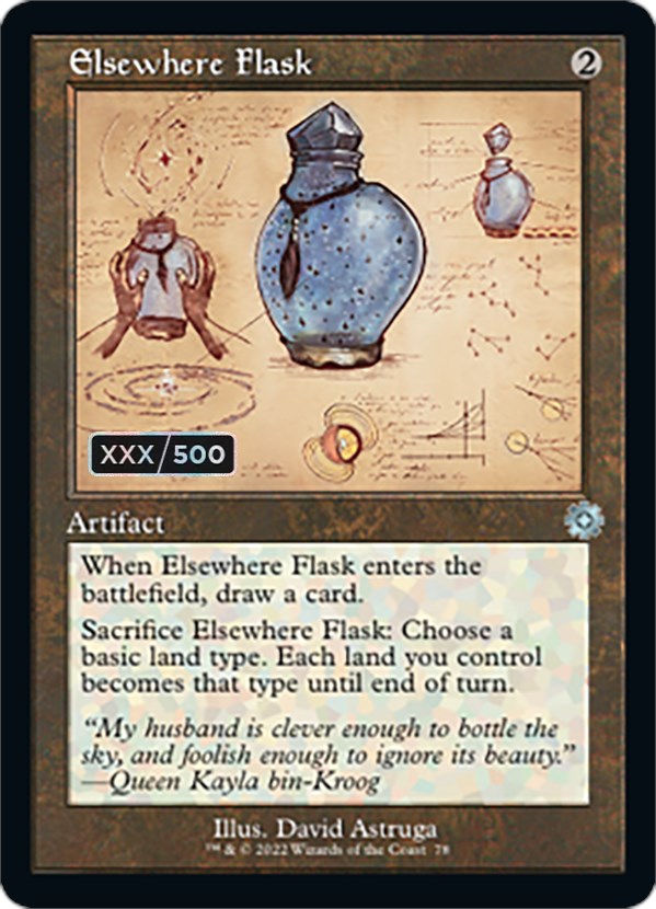 Elsewhere Flask (Retro Schematic) (Serial Numbered) [The Brothers' War Retro Artifacts] | Galactic Gamez