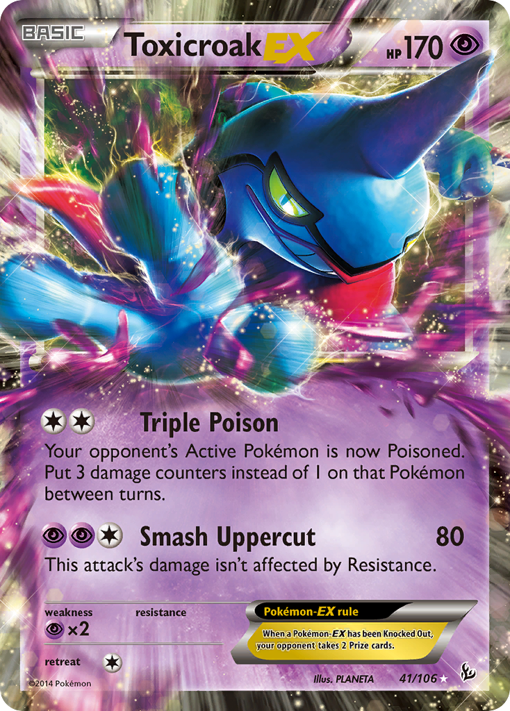 Toxicroak EX (41/106) [XY: Flashfire] | Galactic Gamez