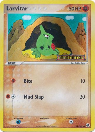Larvitar (51/101) (Stamped) [EX: Dragon Frontiers] | Galactic Gamez
