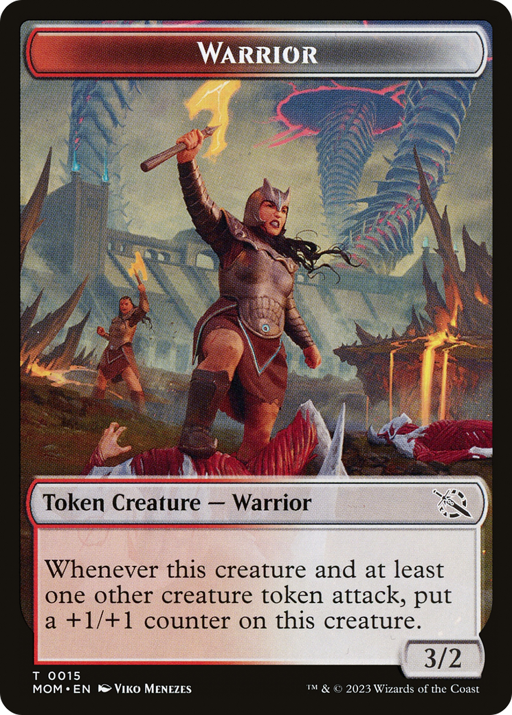Warrior // Thopter Double-Sided Token [March of the Machine Tokens] | Galactic Gamez