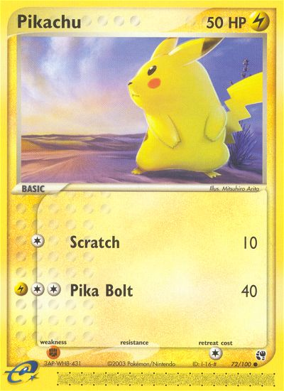 Pikachu (72/100) [EX: Sandstorm] | Galactic Gamez