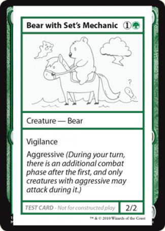 Bear with Set's Mechanic (2021 Edition) [Mystery Booster Playtest Cards] | Galactic Gamez
