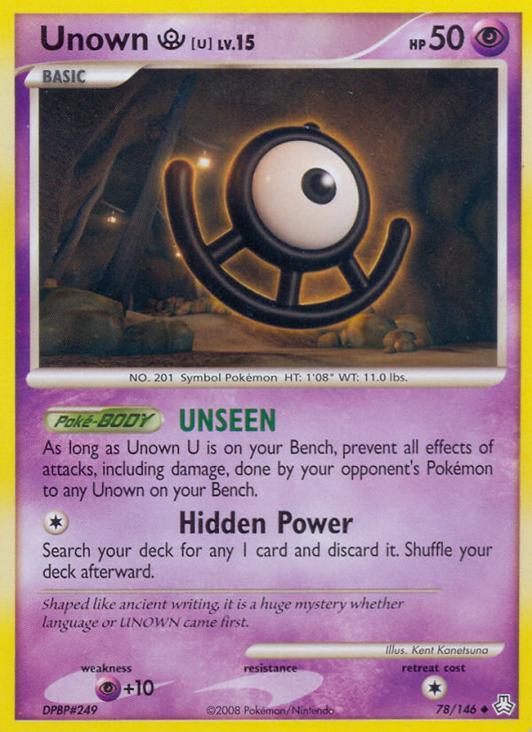 Unown U (78/146) [Diamond & Pearl: Legends Awakened] | Galactic Gamez