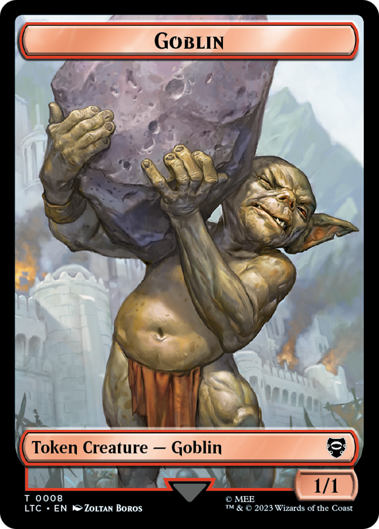 Goblin // Wraith Double-Sided Token [The Lord of the Rings: Tales of Middle-Earth Commander Tokens] | Galactic Gamez