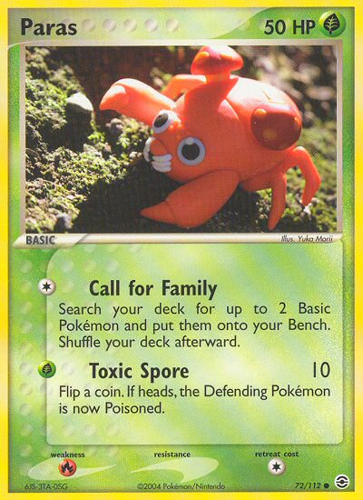 Paras (72/112) [EX: FireRed & LeafGreen] | Galactic Gamez