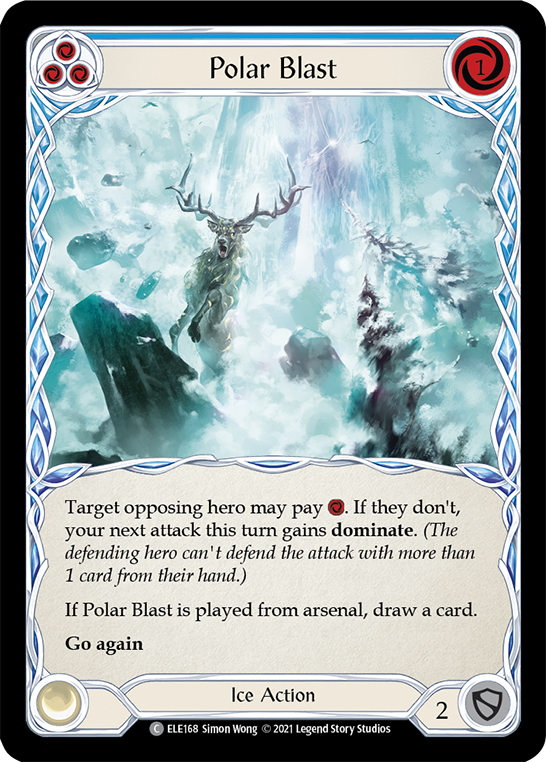 Polar Blast (Blue) [ELE168] (Tales of Aria)  1st Edition Rainbow Foil | Galactic Gamez