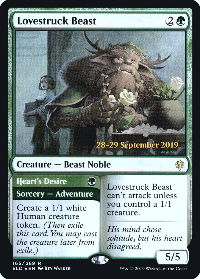 Lovestruck Beast // Heart's Desire  [Throne of Eldraine Prerelease Promos] | Galactic Gamez