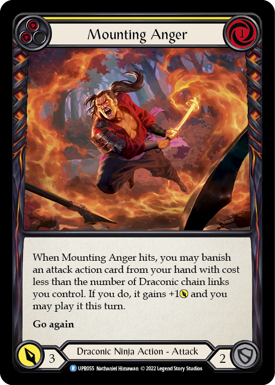 Mounting Anger (Yellow) [UPR055] (Uprising)  Rainbow Foil | Galactic Gamez
