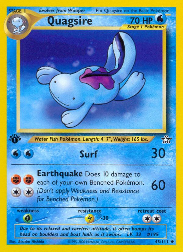 Quagsire (45/111) [Neo Genesis 1st Edition] | Galactic Gamez