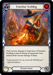 Emeritus Scolding (Red) [EVR125] (Everfest)  1st Edition Rainbow Foil | Galactic Gamez