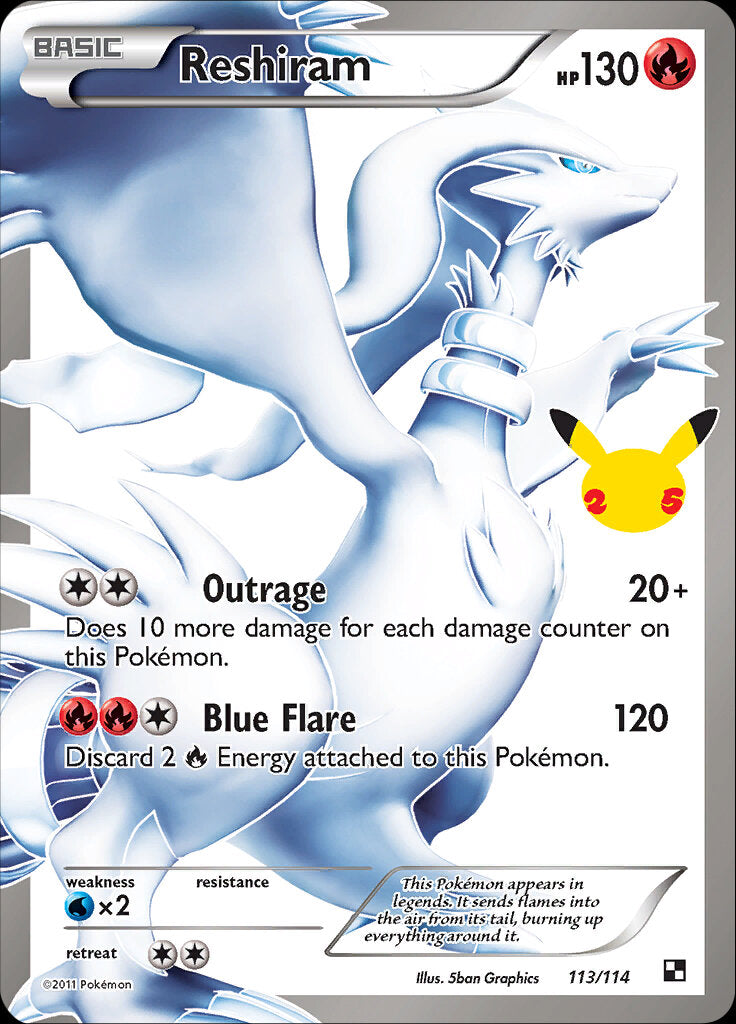 Reshiram (113/114) [Celebrations: 25th Anniversary - Classic Collection] | Galactic Gamez