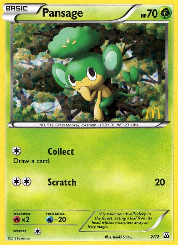 Pansage (2/12) [McDonald's Promos: 2012 Collection] | Galactic Gamez