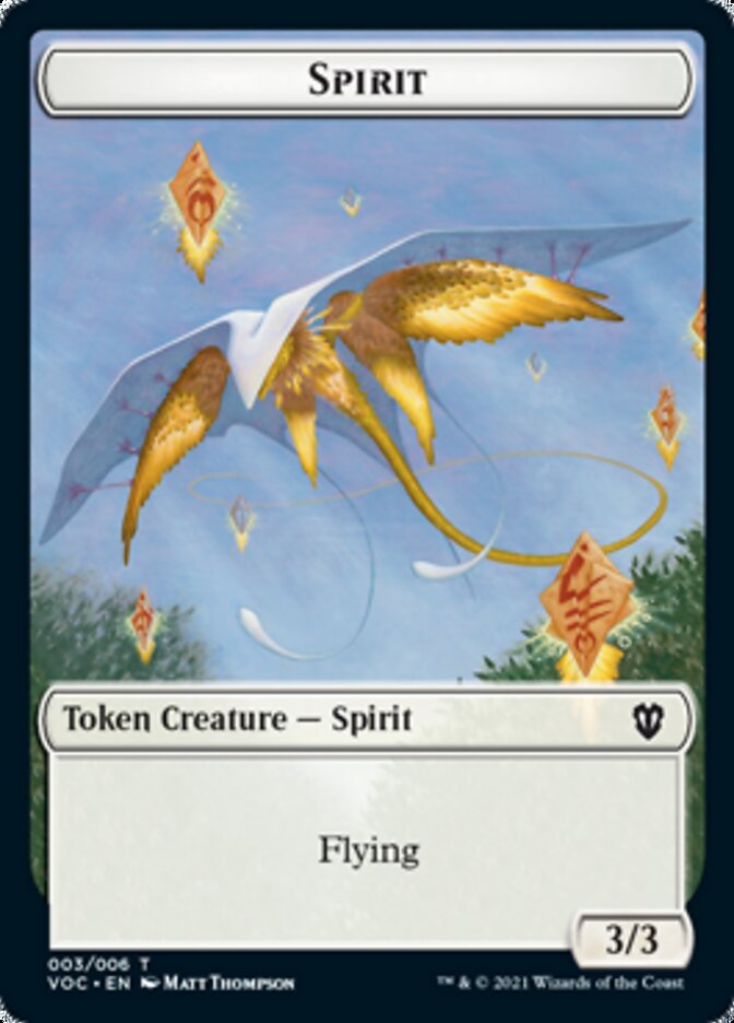 Spirit (003) // Thopter Double-sided Token [Innistrad: Crimson Vow Commander Tokens] | Galactic Gamez