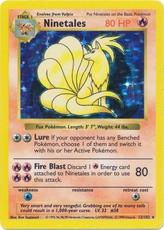 Ninetales (12/102) [Base Set Shadowless Unlimited] | Galactic Gamez