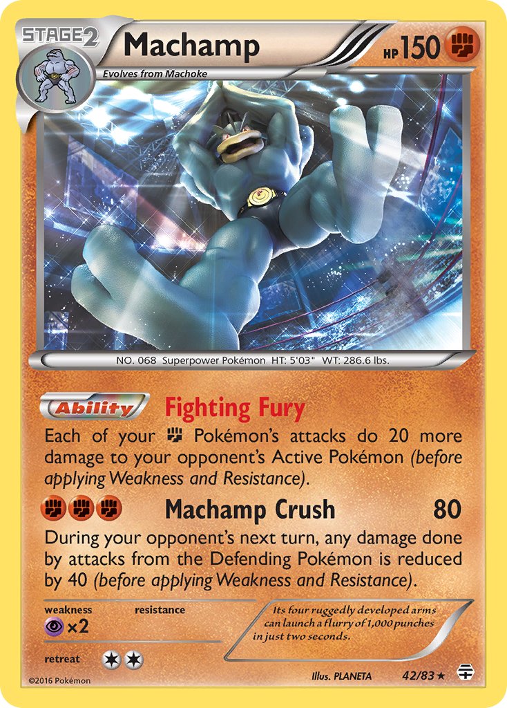 Machamp (42/83) (Theme Deck Exclusive) [XY: Furious Fists] | Galactic Gamez