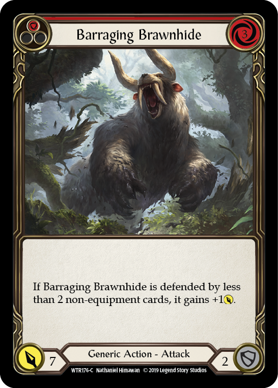 Barraging Brawnhide (Red) [WTR176-C] Alpha Print Normal | Galactic Gamez