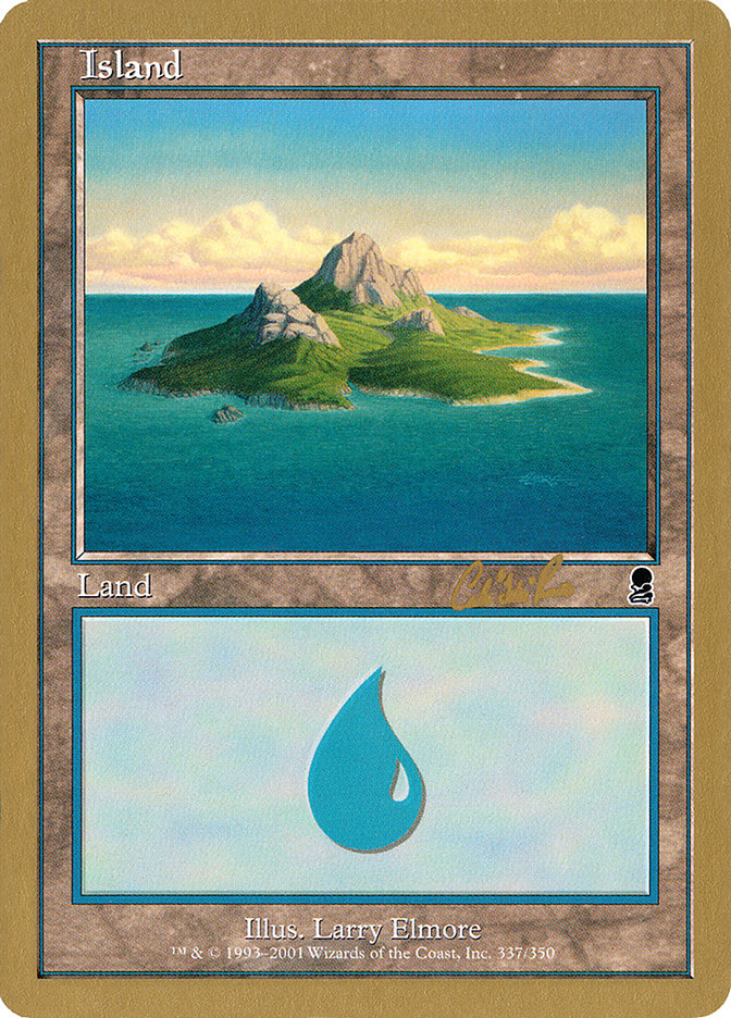 Island (cr337a) (Carlos Romao) [World Championship Decks 2002] | Galactic Gamez