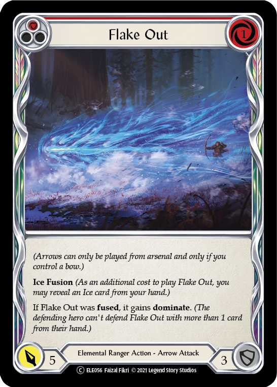 Flake Out (Red) [U-ELE056] Unlimited Rainbow Foil | Galactic Gamez