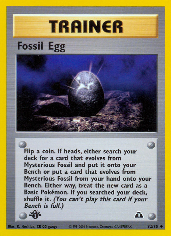 Fossil Egg (72/75) [Neo Discovery 1st Edition] | Galactic Gamez