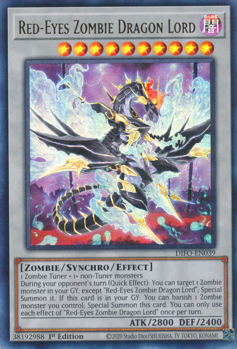 Red-Eyes Zombie Dragon Lord [DIFO-EN039] Ultra Rare | Galactic Gamez