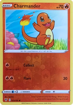 Charmander (023/185) (Reverse Cosmos Holo) [Sword & Shield: Vivid Voltage] | Galactic Gamez